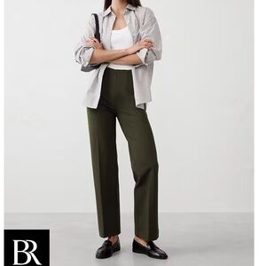 Never worn, Banana Republic, Ponte Straight Pant, XS, New Mallard Green